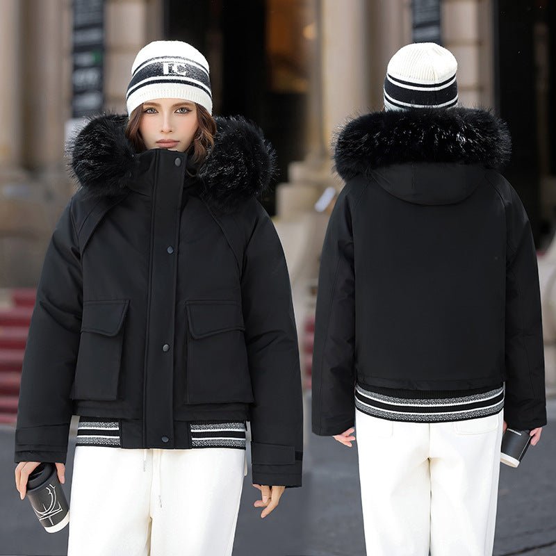 Big Fur Collar Cotton Coat Jacket
