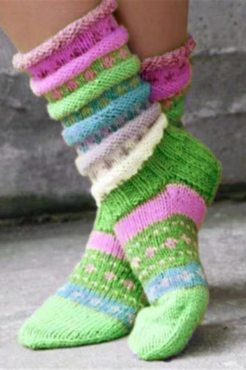 Knitted Wool Socks - Cozy and Confort