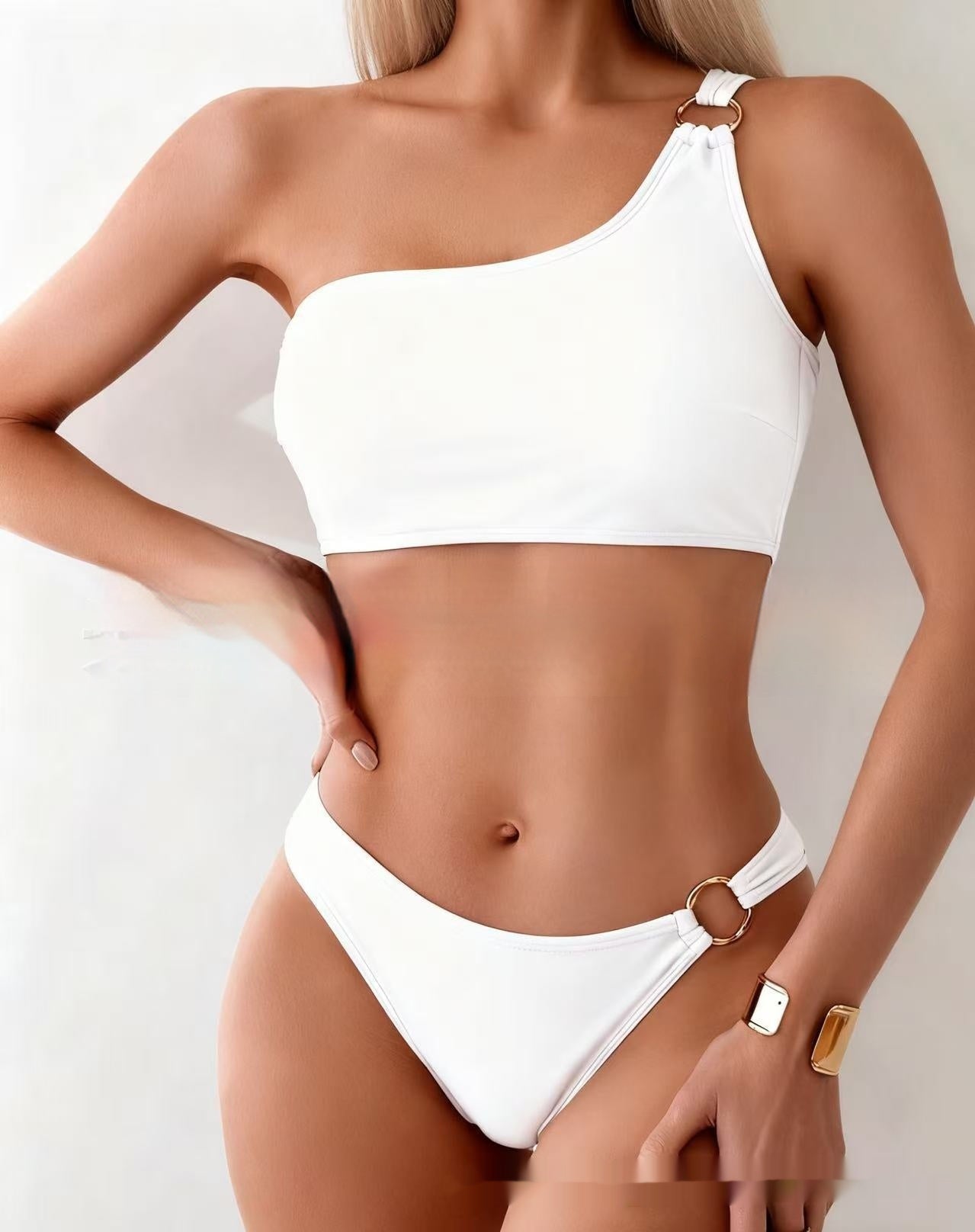 Malibu Minimalist Solid Bikini Set - Saunders Fashion