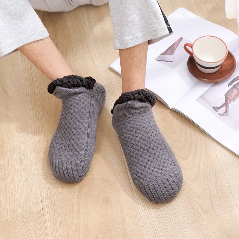 Cozy Winter Wool Socks Unisex Non-Slip Foot Warmers