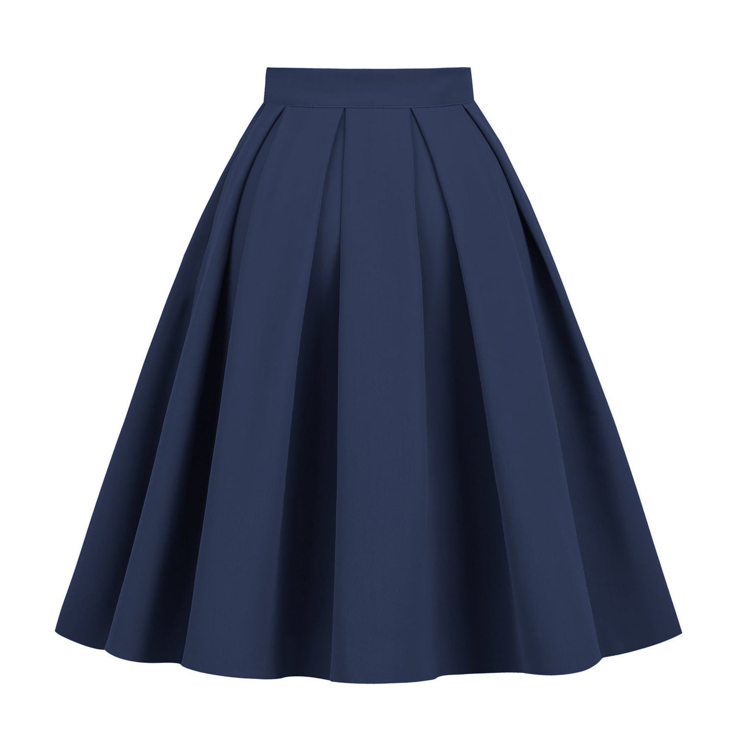 Swing Style Skirt Solid Color A-Line