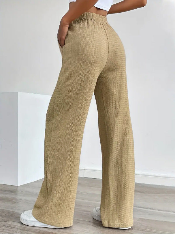 Women's Solid Color Casual Neutral Trousers