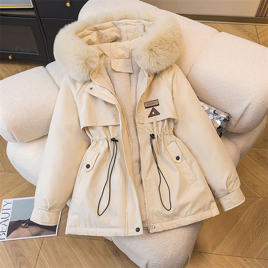 Women's New Korean Style Loose Velvet Padded Warm Coat