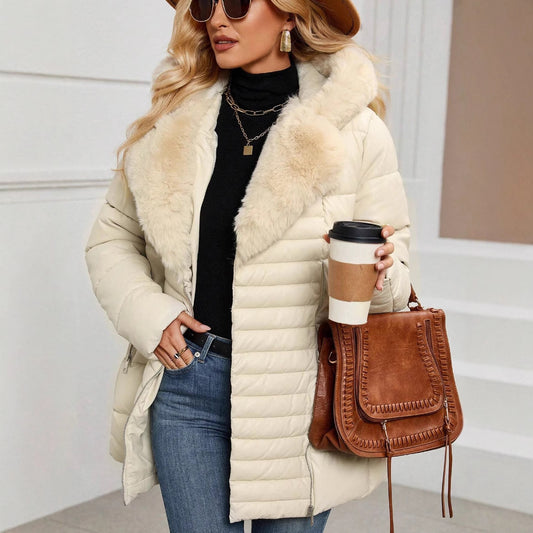 Snow And Snow Cotton Jacket With Lightweight Quilted Hooded