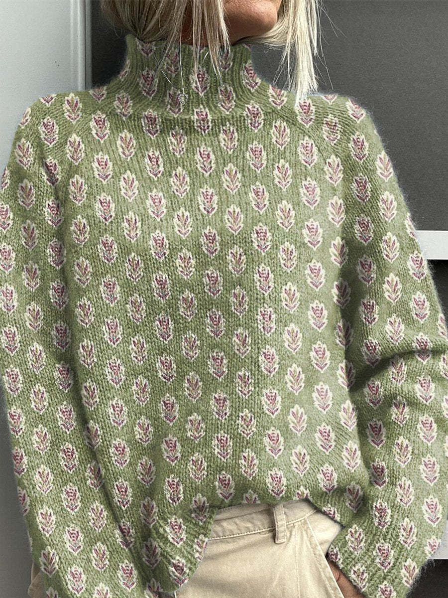Women's Abstract Printing Casual Cardigan Sweater