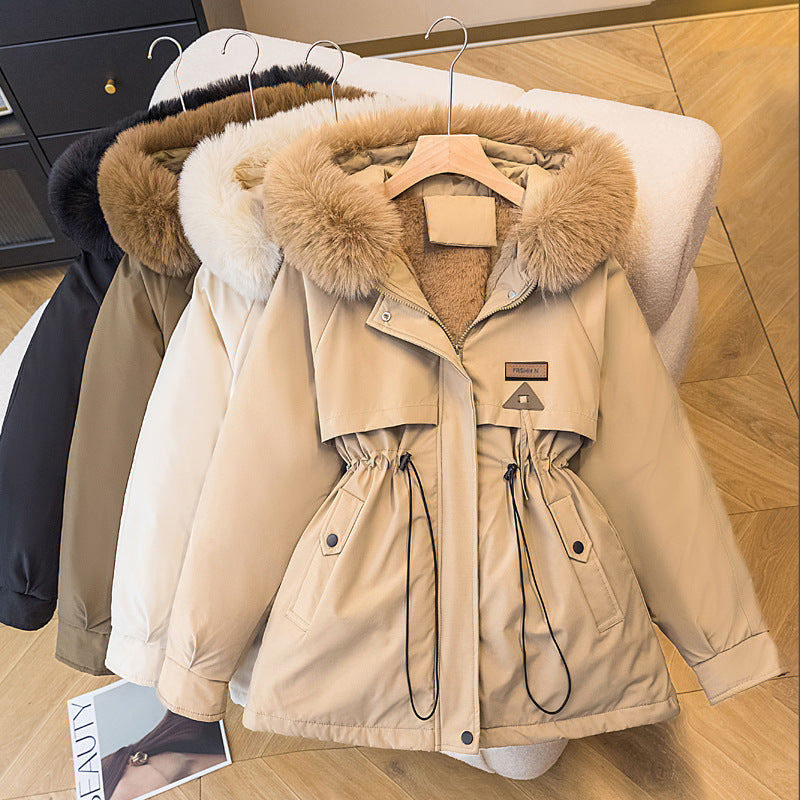 Women's New Korean Style Loose Velvet Padded Warm Coat