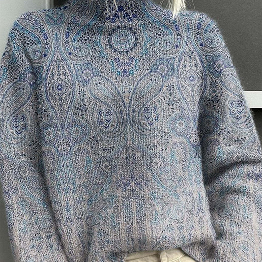 Women's Abstract Printing Casual Cardigan Sweater