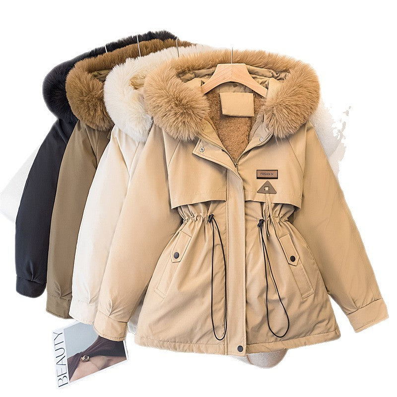Women's New Korean Style Loose Velvet Padded Warm Coat