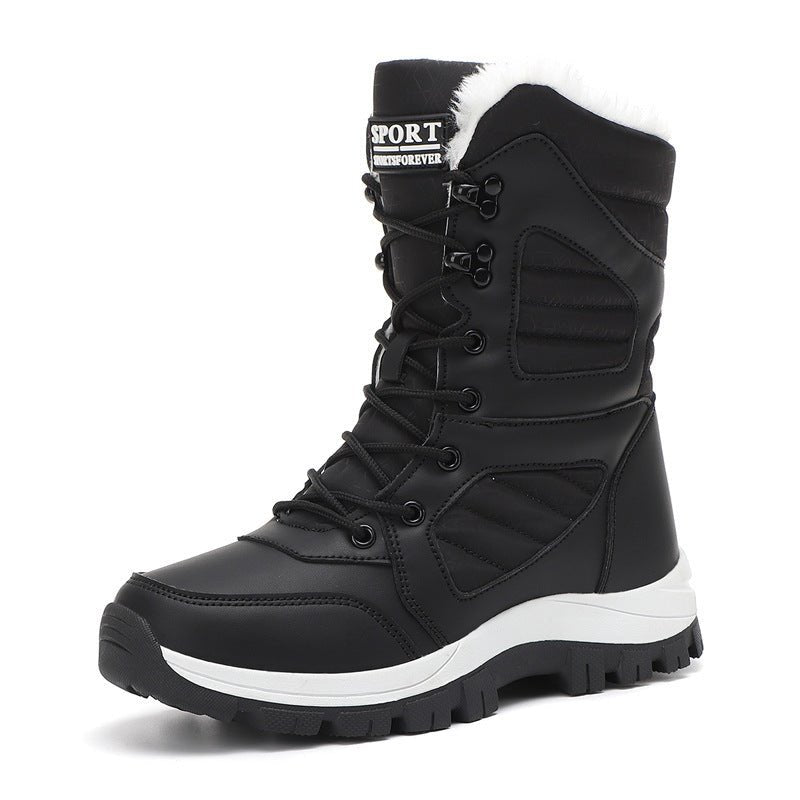 Thickened Long Wool Plus Velvet Warm Snow Boots