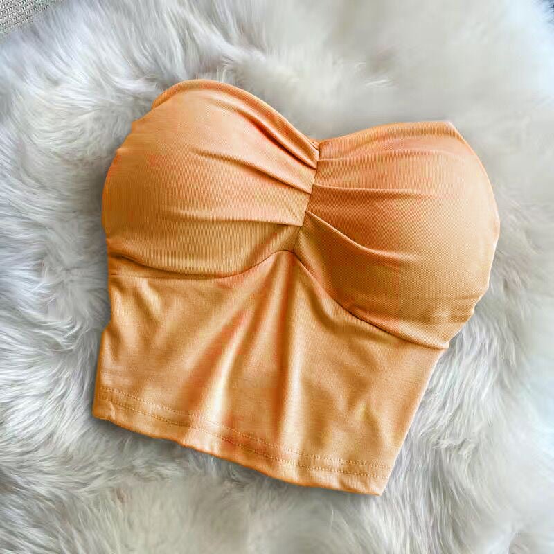 Yoga Strapless top Built-in chest pads moderate lift