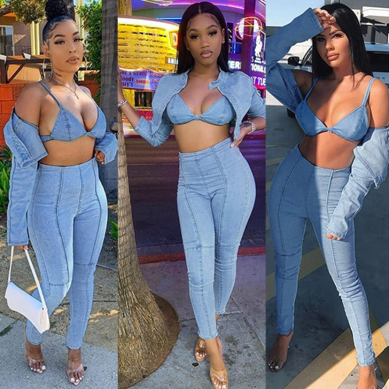 Skinny high Waist stretch Jeans Pants