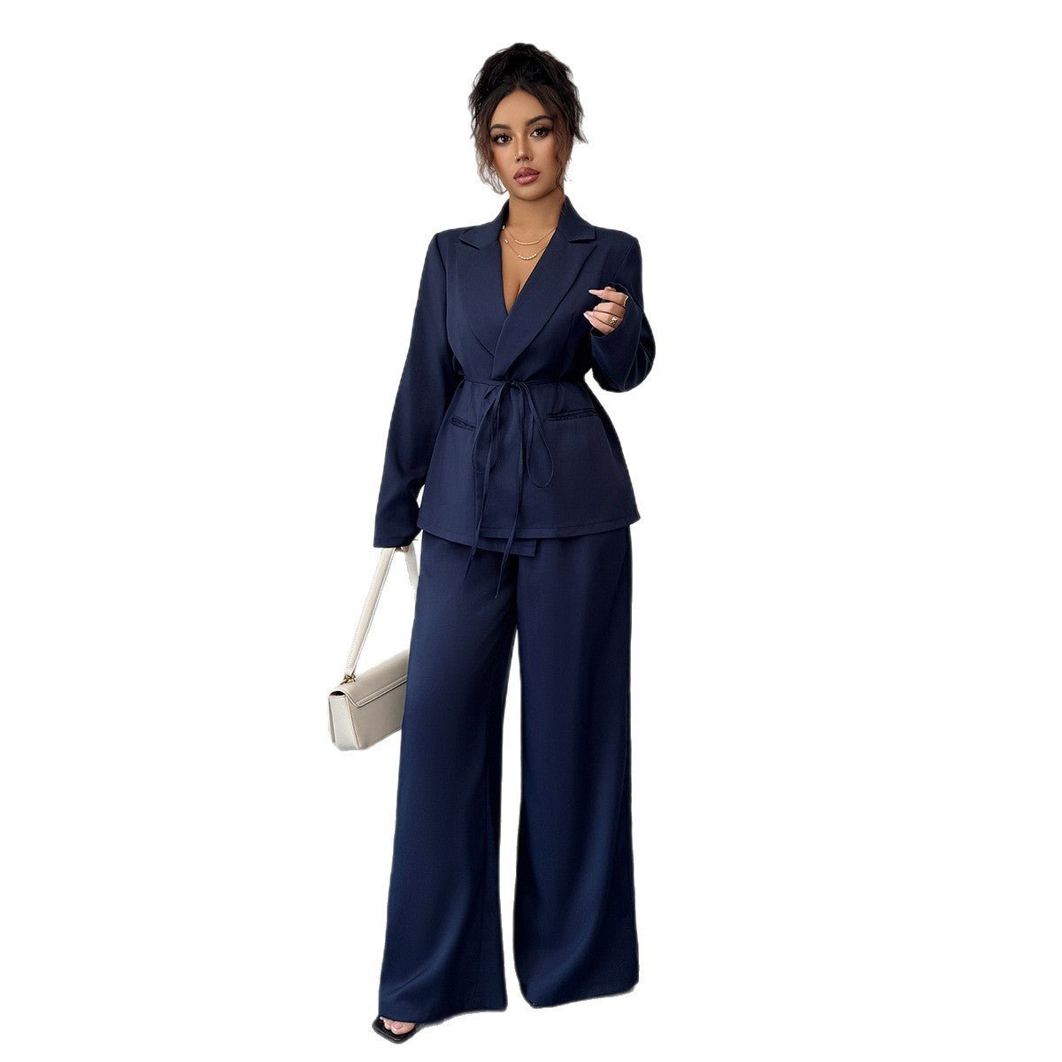 Coat Straight-leg Pants Two-piece Suit for Women