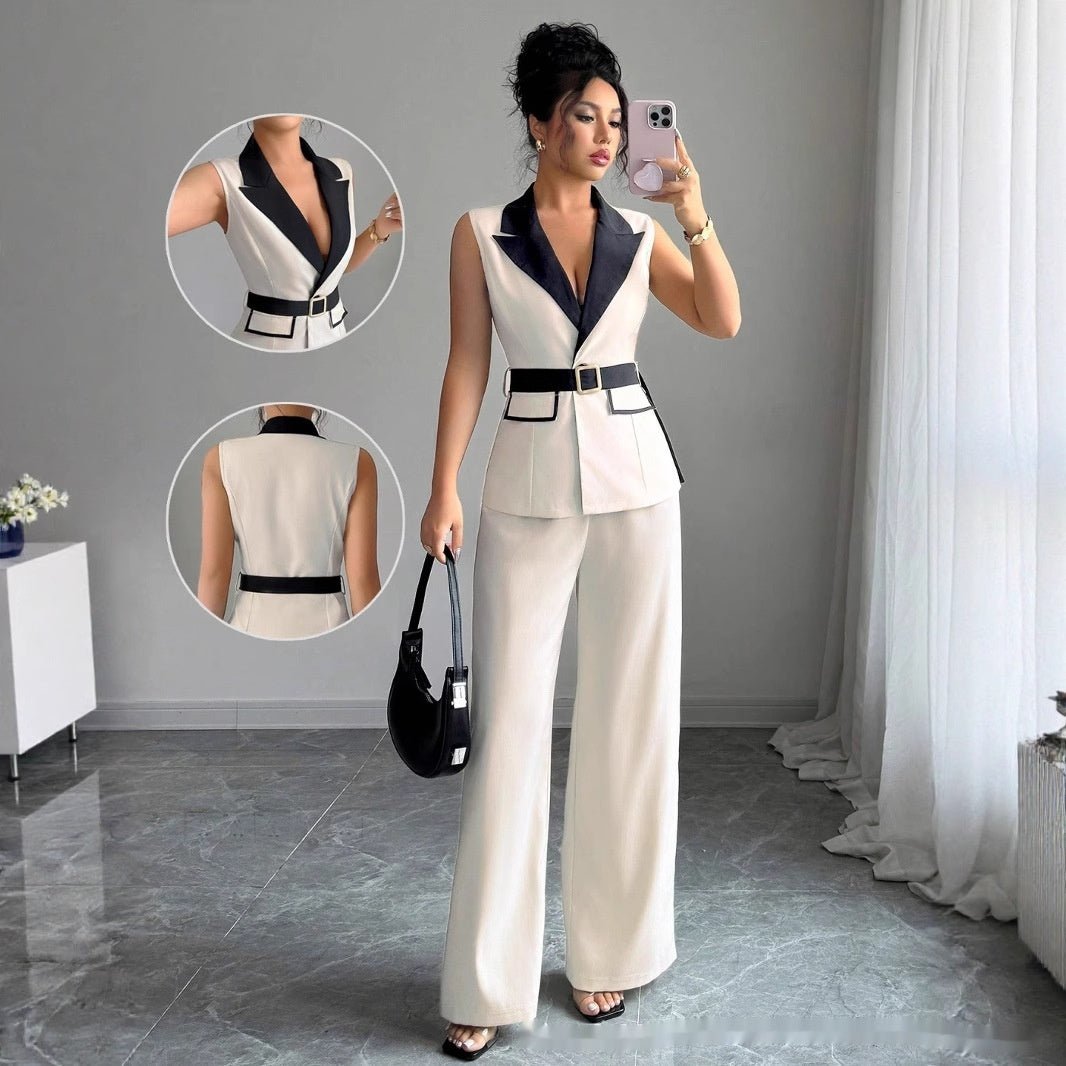 Tube Top Straight-leg Trousers Two-piece set