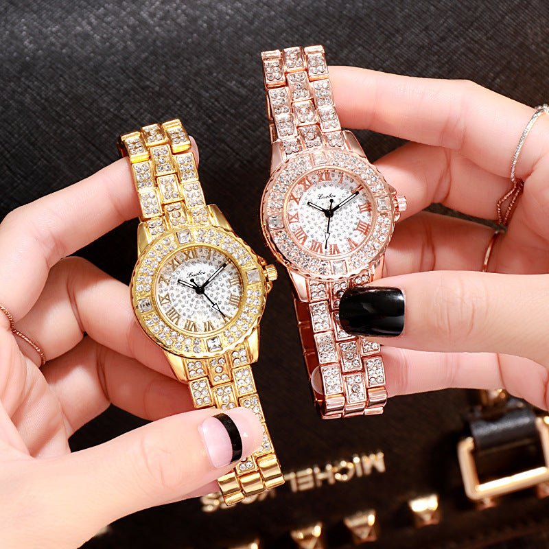 Sparkle Time - Rhinestone Alloy Quartz Watch for Women - Saunders Fashion