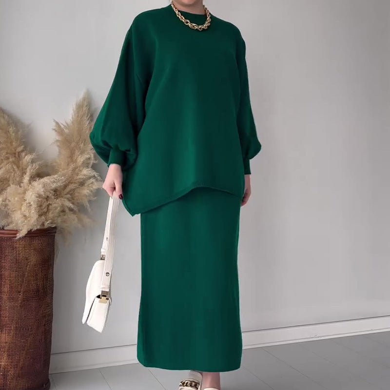 All-match Top Casual Lazy Skirt Suit
