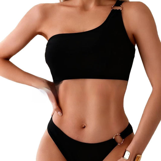 Malibu Minimalist Solid Bikini Set - Saunders Fashion