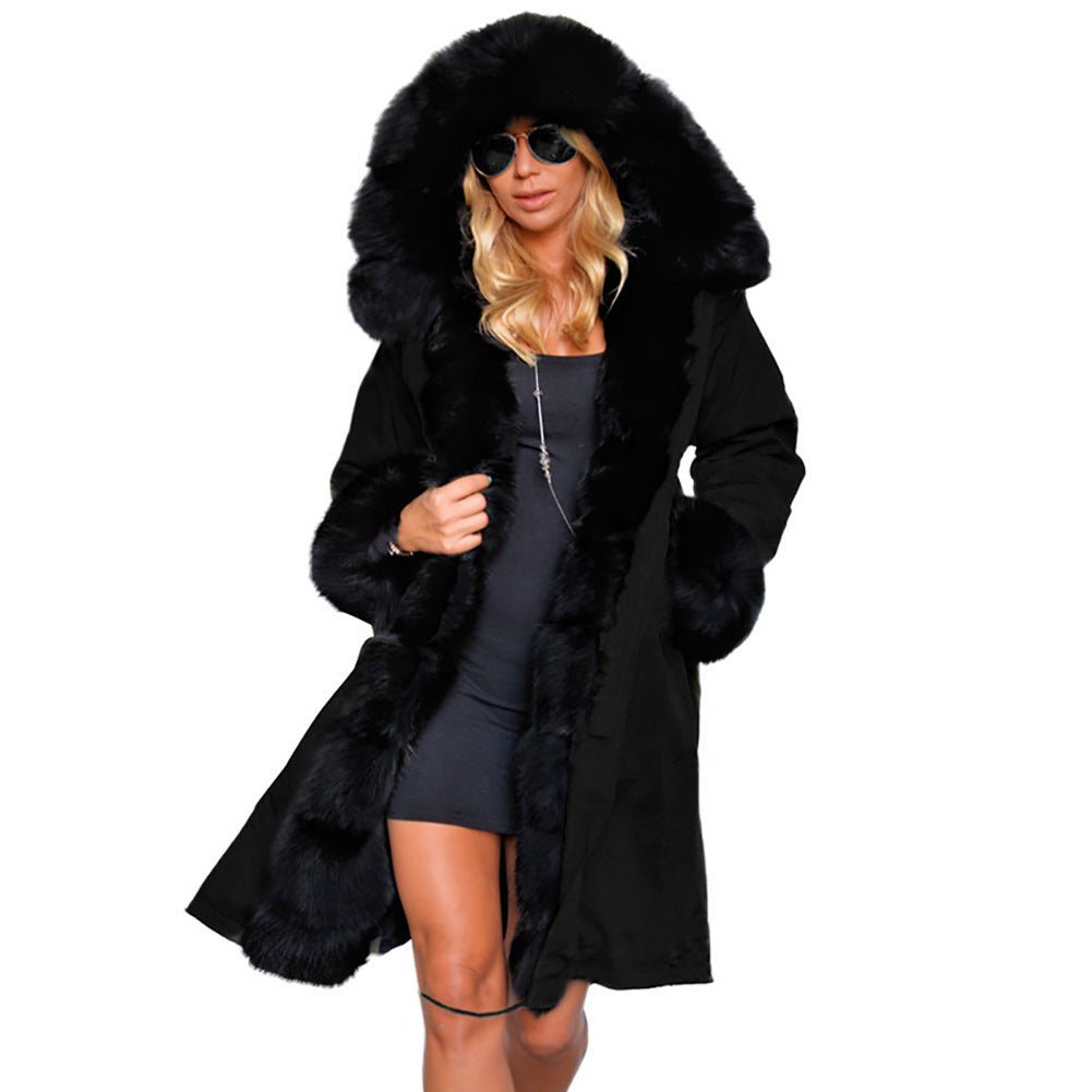Fur Collar Coat Hooded