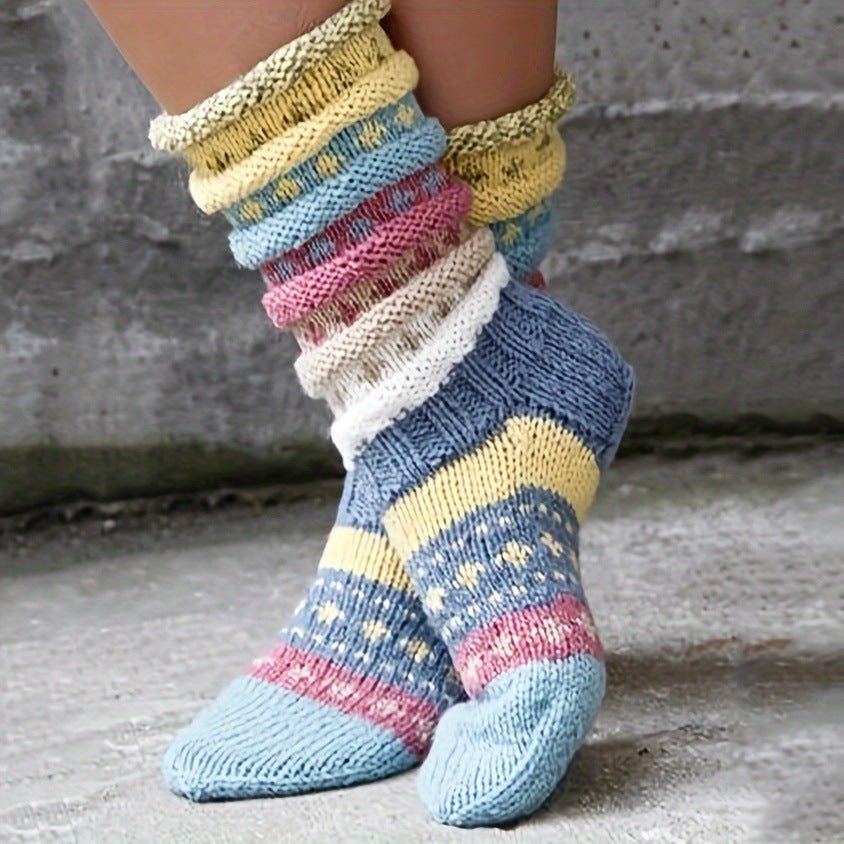 Knitted Wool Socks - Cozy and Confort
