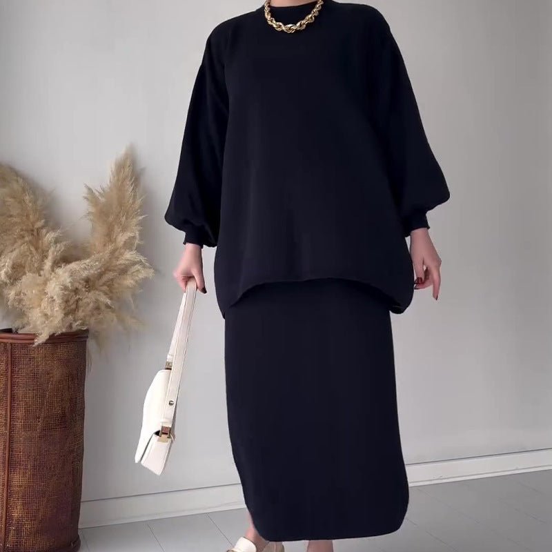 All-match Top Casual Lazy Skirt Suit