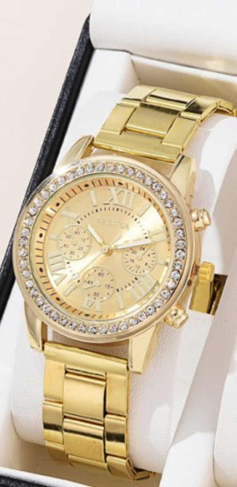 Diamond Luxe - Three - Eye Quartz Watch and Jewelry Set - Saunders Fashion