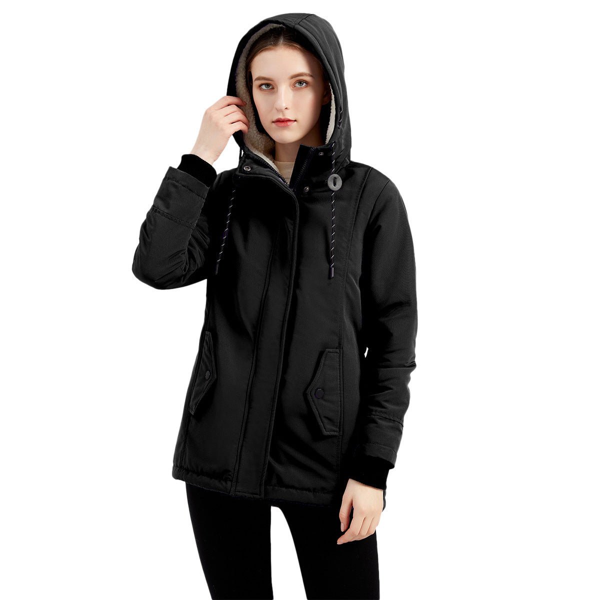 Warm Coat Thickened Plus Velvet Cotton-padded Coat