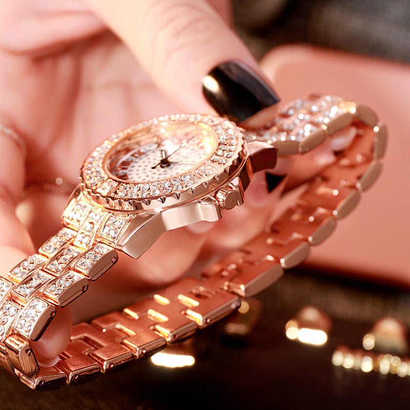 Sparkle Time - Rhinestone Alloy Quartz Watch for Women - Saunders Fashion