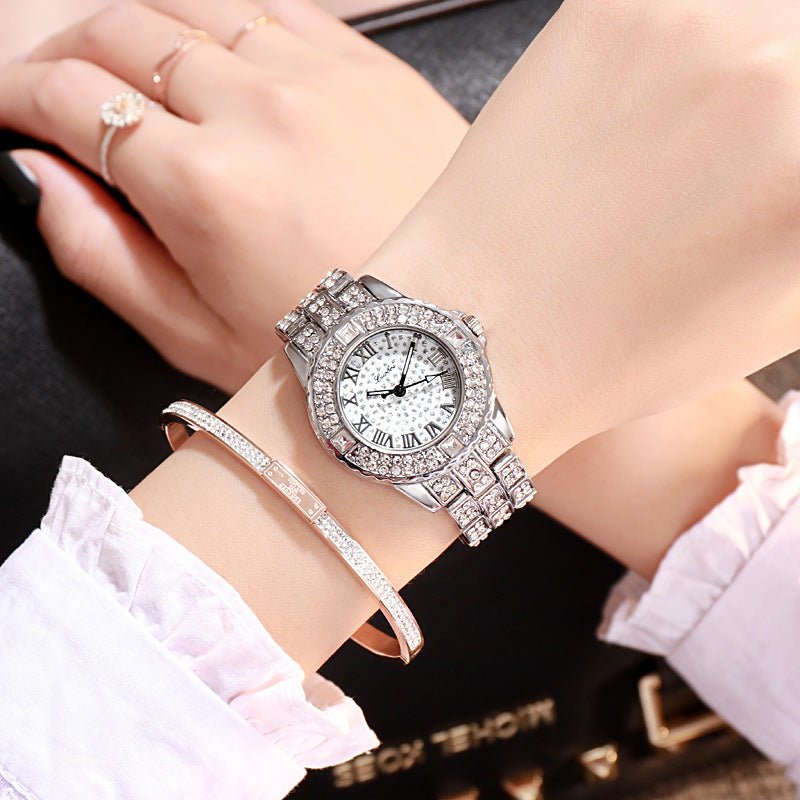 Sparkle Time - Rhinestone Alloy Quartz Watch for Women - Saunders Fashion