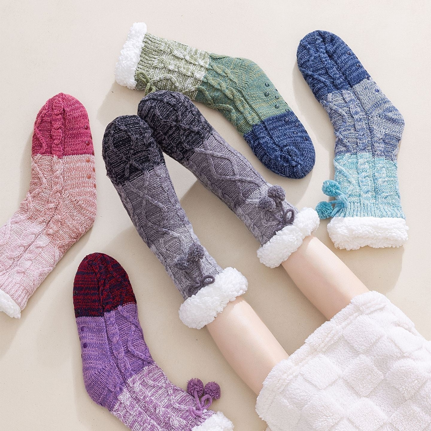 Lambswool Warm Non-slip Socks