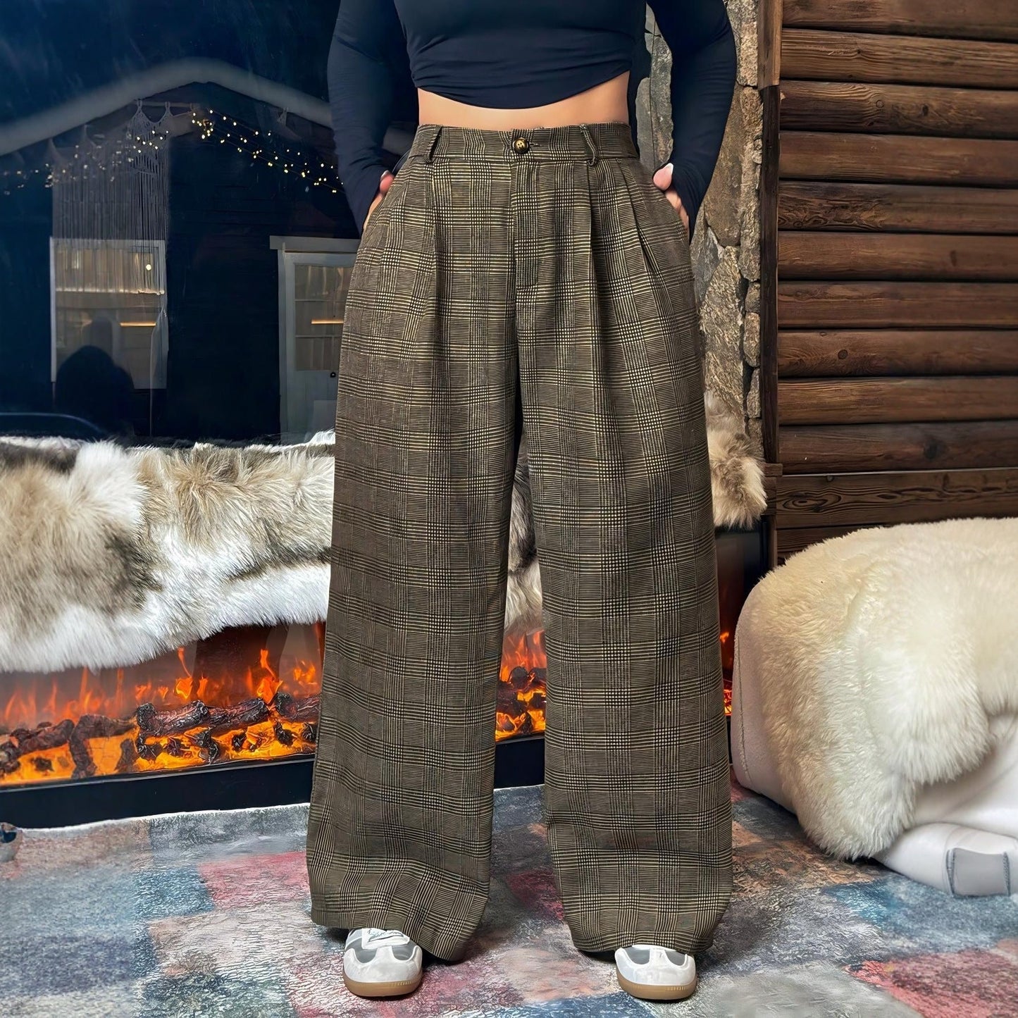 Wide Leg Loose Straight-leg Pants