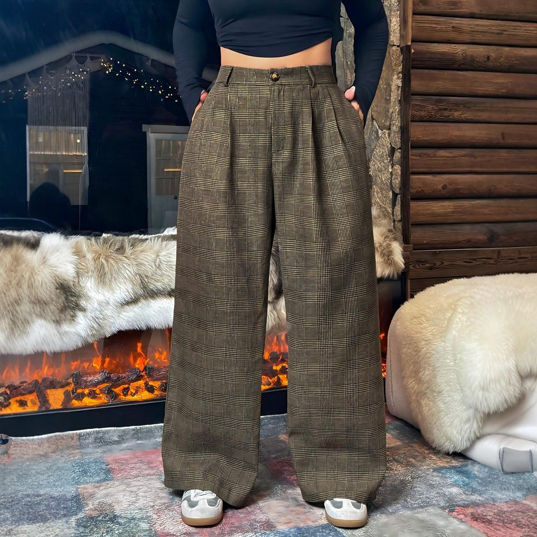 Wide Leg Loose Straight-leg Pants