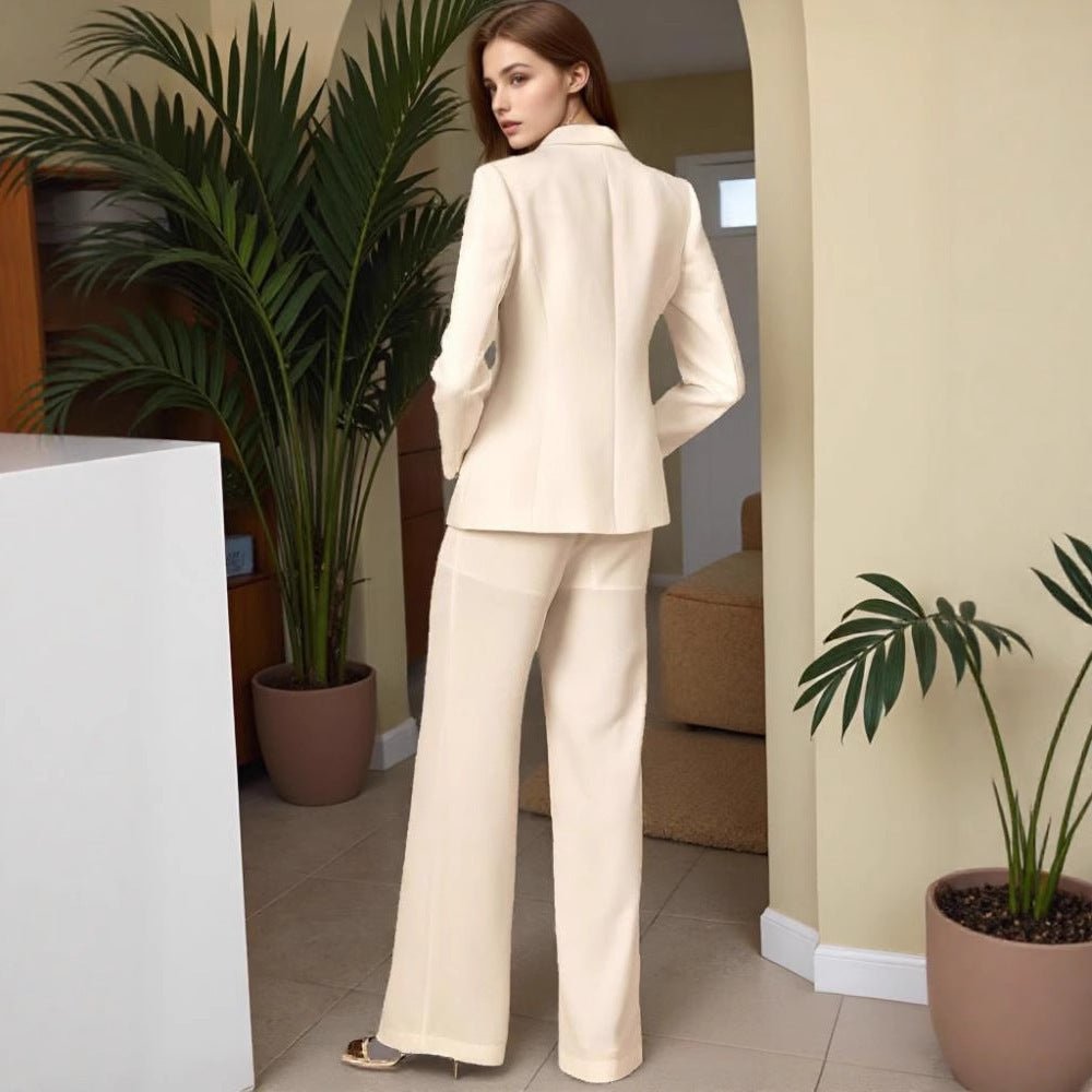 Metallic Embellished Slim Fit Suit - Long Sleeve Design