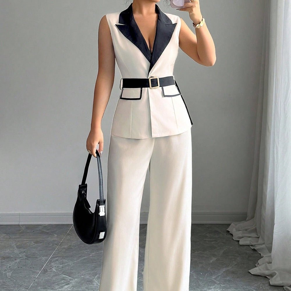 Tube Top Straight-leg Trousers Two-piece set