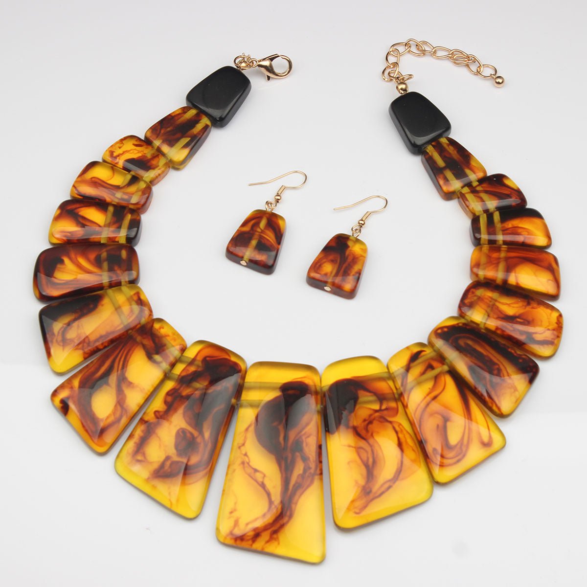 High Profile Retro Personality Necklace And Earrings Suite Ladies Ornament - Saunders Fashion
