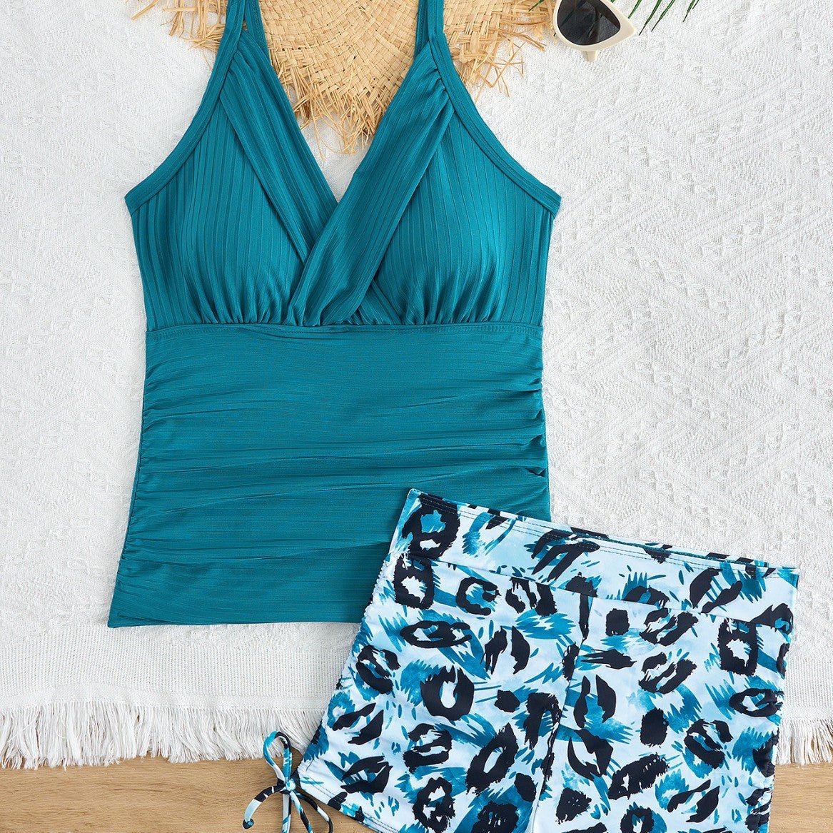 Atlantic Wave Printed Swim Trunks - Saunders Fashion