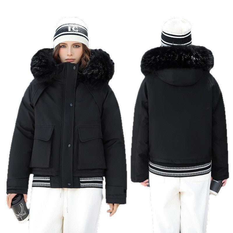Big Fur Collar Cotton Coat Jacket