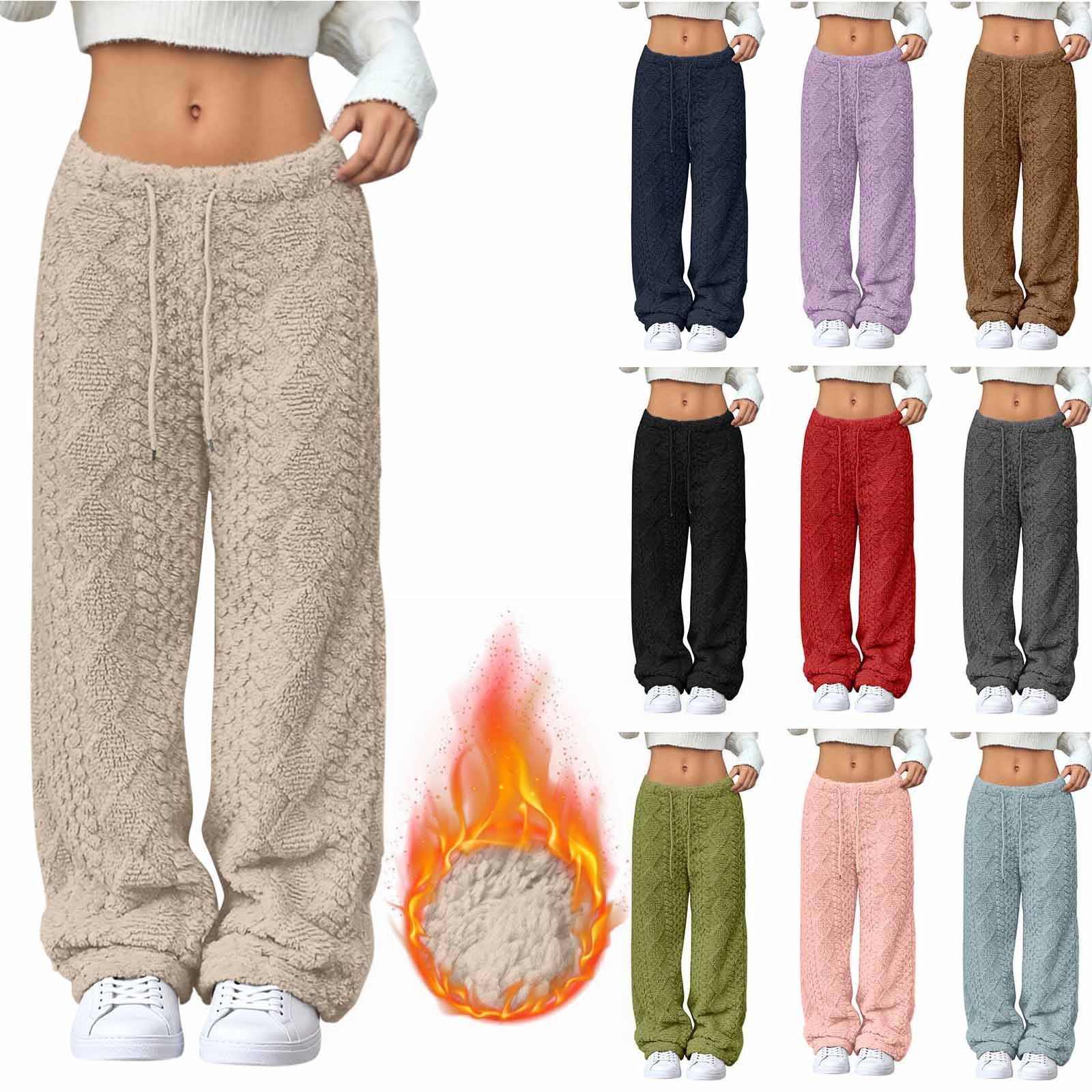 Velvet Padded Loose Straight-leg Trousers