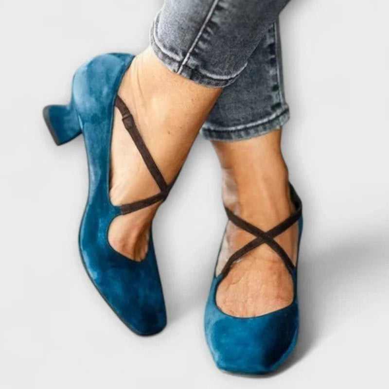 Suede Low-cut High Heels - Premium suede