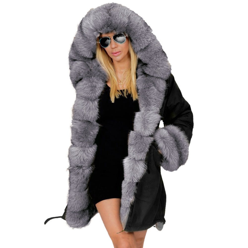 Fur Collar Coat Hooded