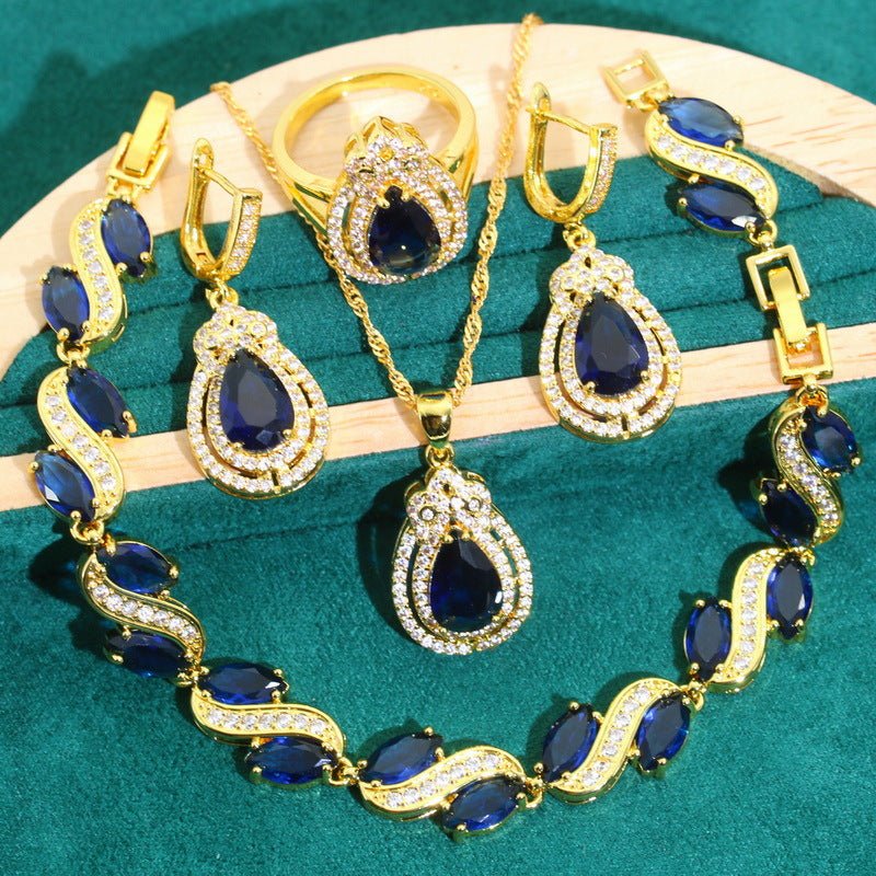 Enchanted Hearts - Hypoallergenic Zircon Jewelry Set - Saunders Fashion