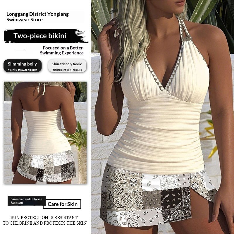 Coastal Serenity Modest Bikini Set - Saunders Fashion