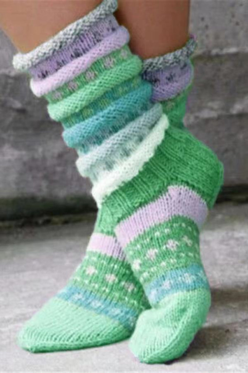 Knitted Wool Socks - Cozy and Confort