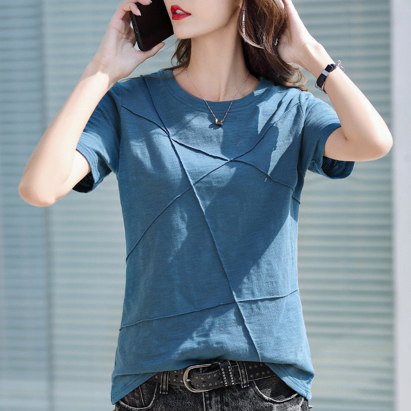 Loose Cotton Short-sleeved T-shirt For Women Casual
