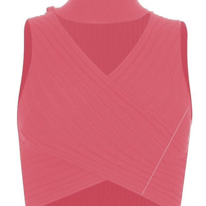 Tank Tops Tees Sleeveless Short Tee Shirt High Set Party