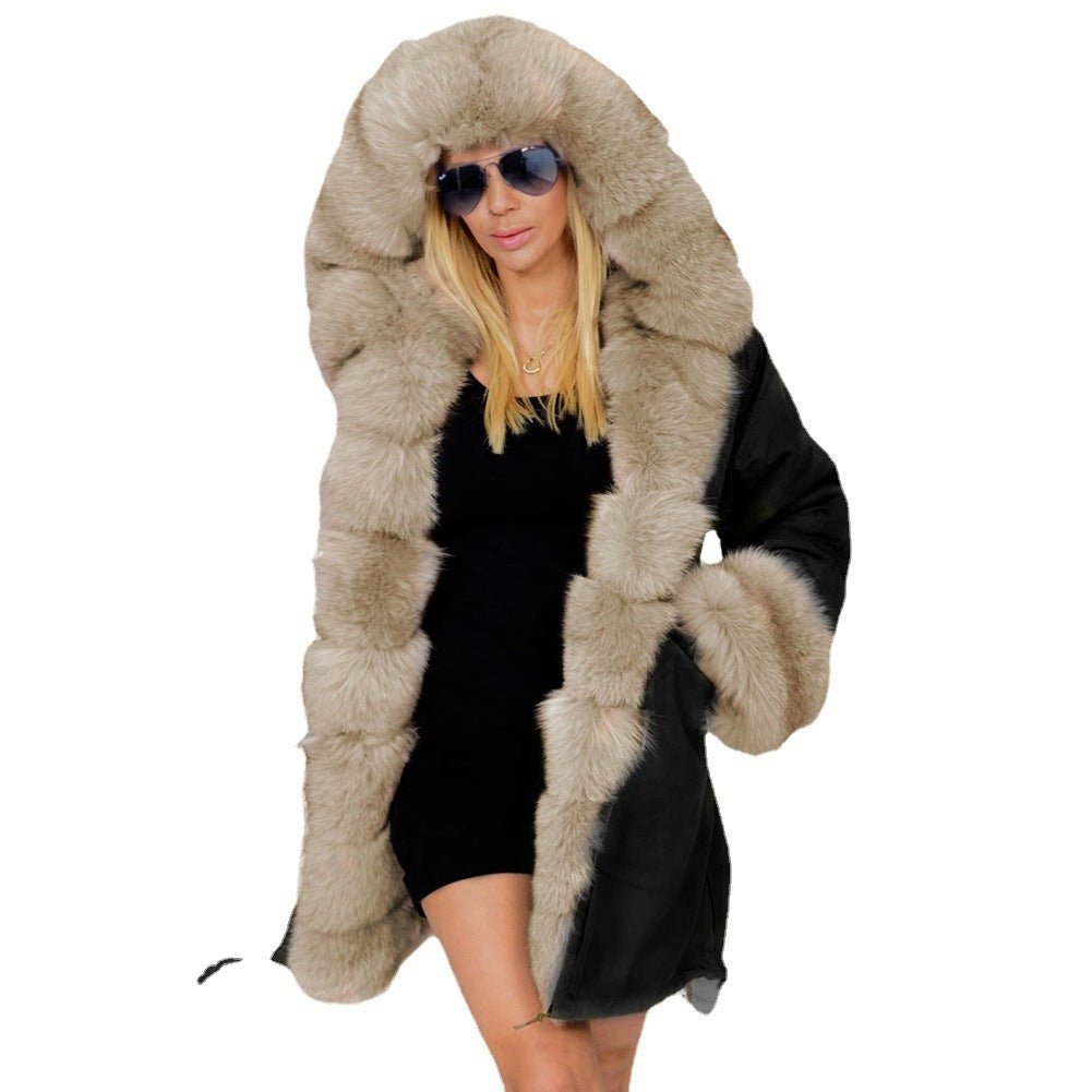 Fur Collar Coat Hooded