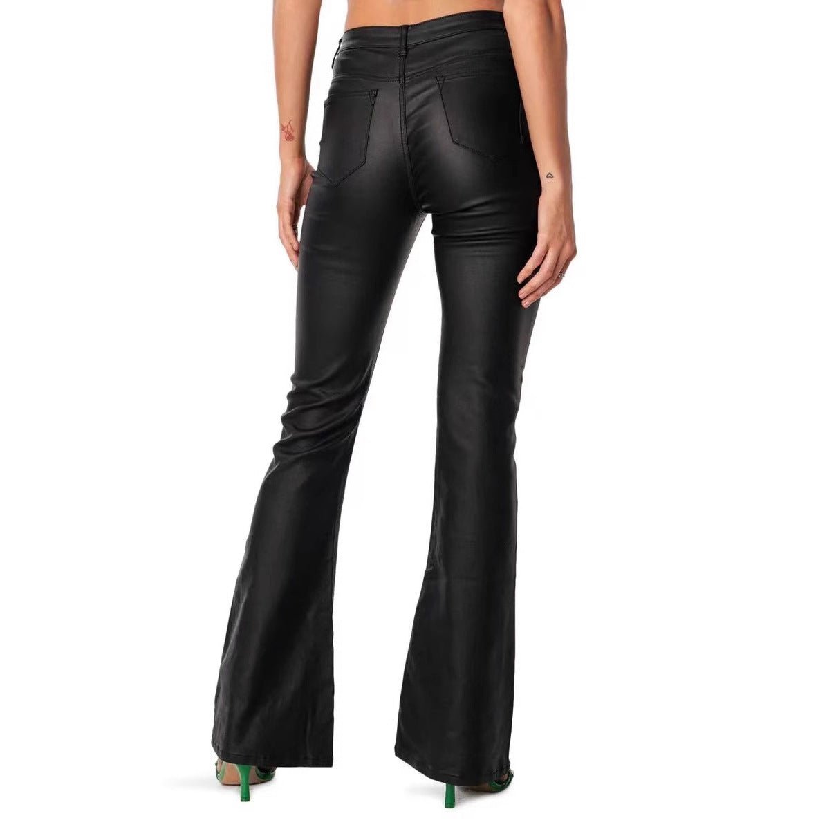 High Waist PU Leather Pants