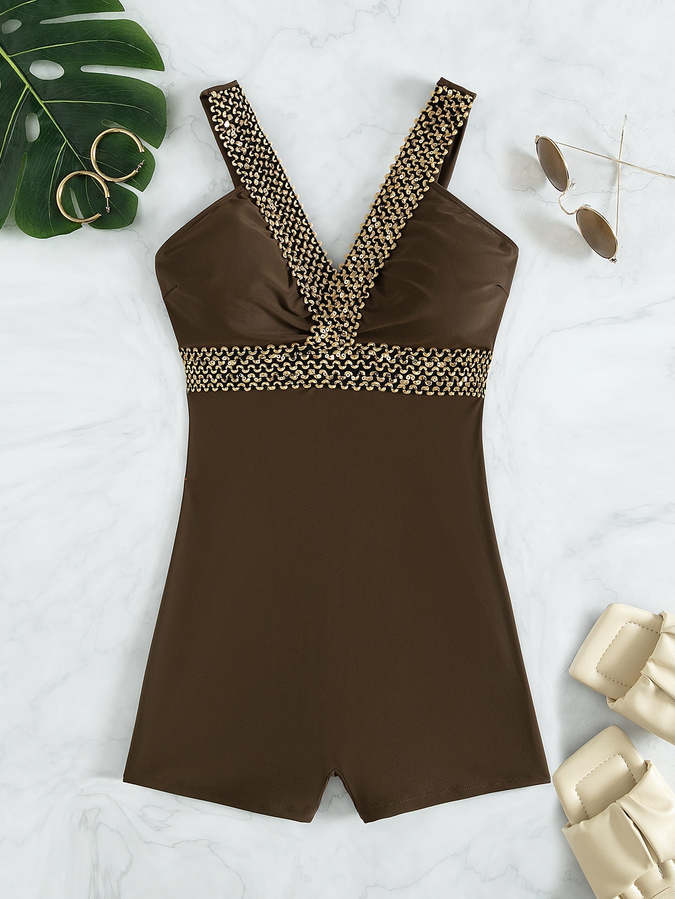 Sunset Boulevard Plunge One - Piece Swimsuit - Saunders Fashion