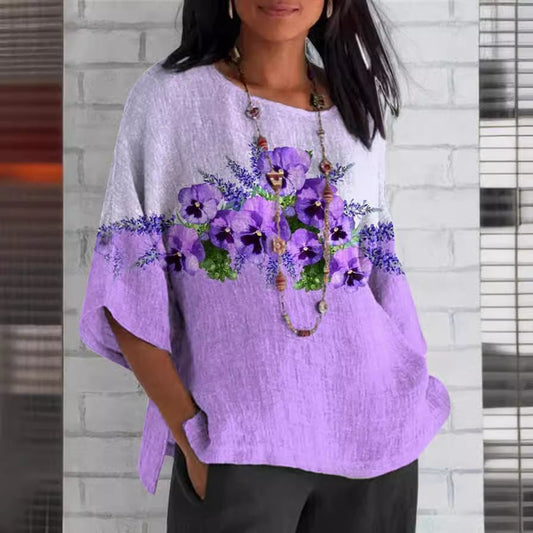 Round Neck Long Sleeve T-shirt 3D Digital Printing