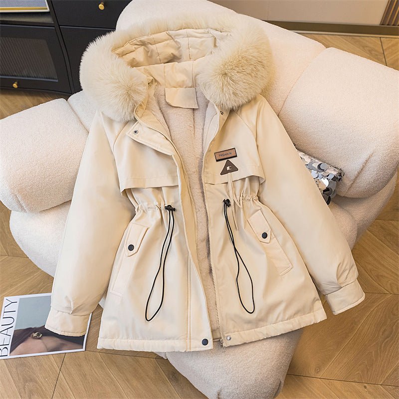 Women's New Korean Style Loose Velvet Padded Warm Coat