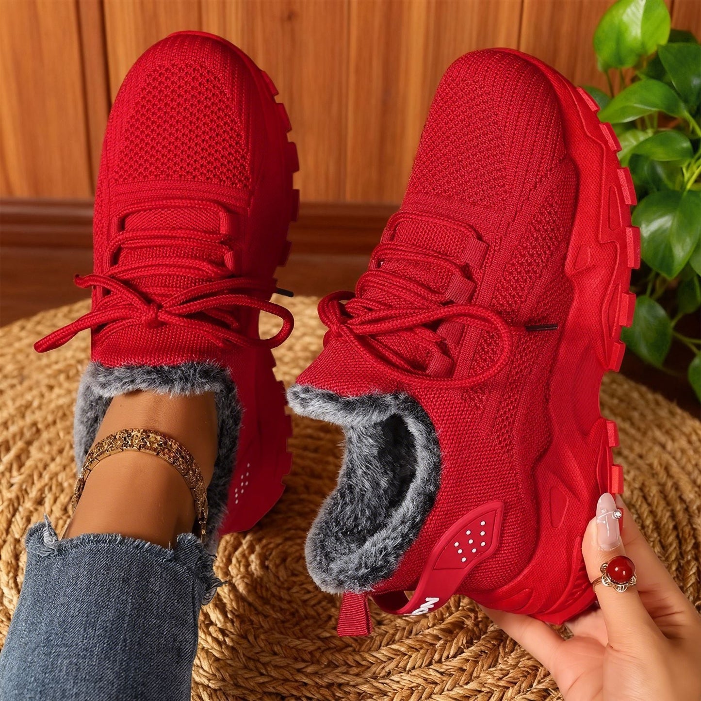 Lace-up Lightweight Sneakers - Comfort Waterproof