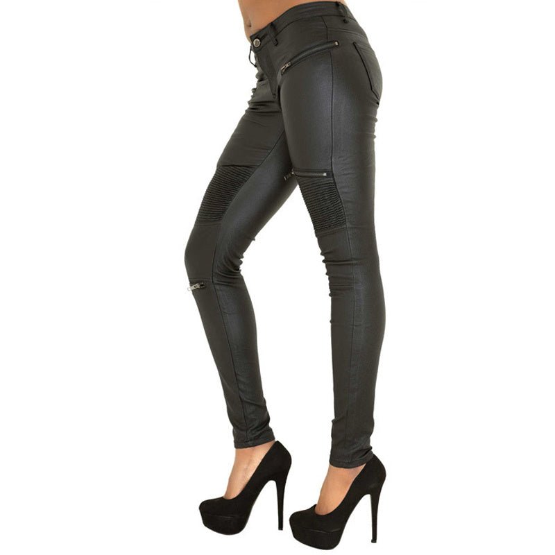 Faux leather Pencil pants Jeans accent